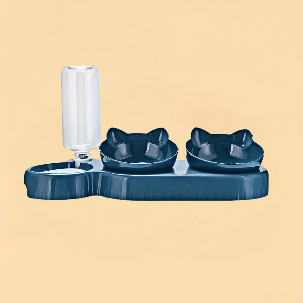Comedouro Pet 3 em 1 Ergonômico com Bebedouro Automático