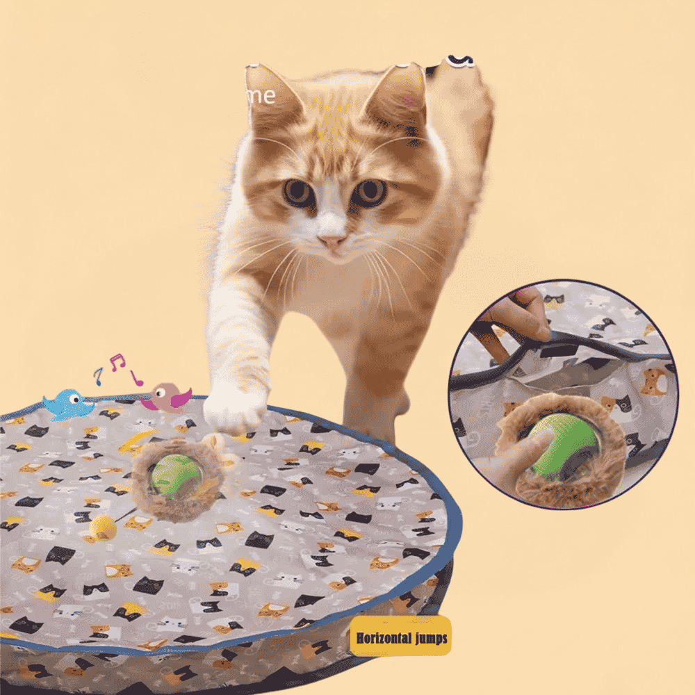 Bola Interativa Inteligente para Gatos com Bolsa Esconde Esconde