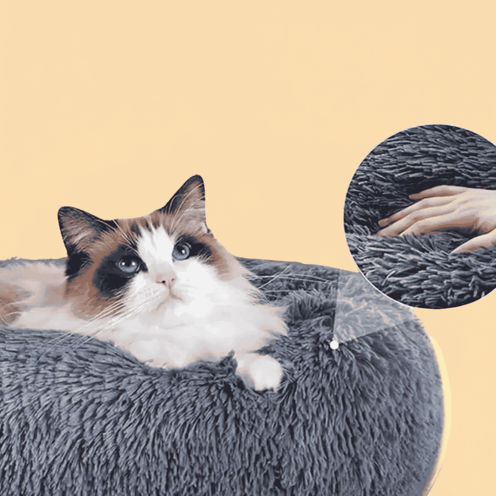 Cama Pet Redonda de Pelúcia Ultra Macia Nuvem