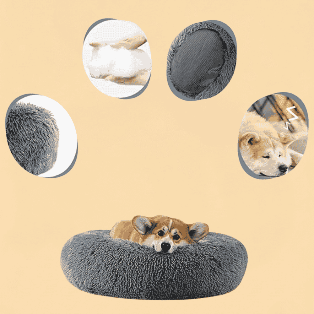 Cama Pet Redonda de Pelúcia Ultra Macia Nuvem