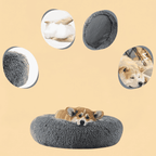 Cama Pet Redonda de Pelúcia Ultra Macia Nuvem