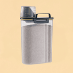 Porta Ração Hermético 2kg com Copo Medidor e Trava de Frescor