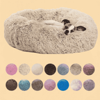 Cama Pet Redonda de Pelúcia Ultra Macia Nuvem