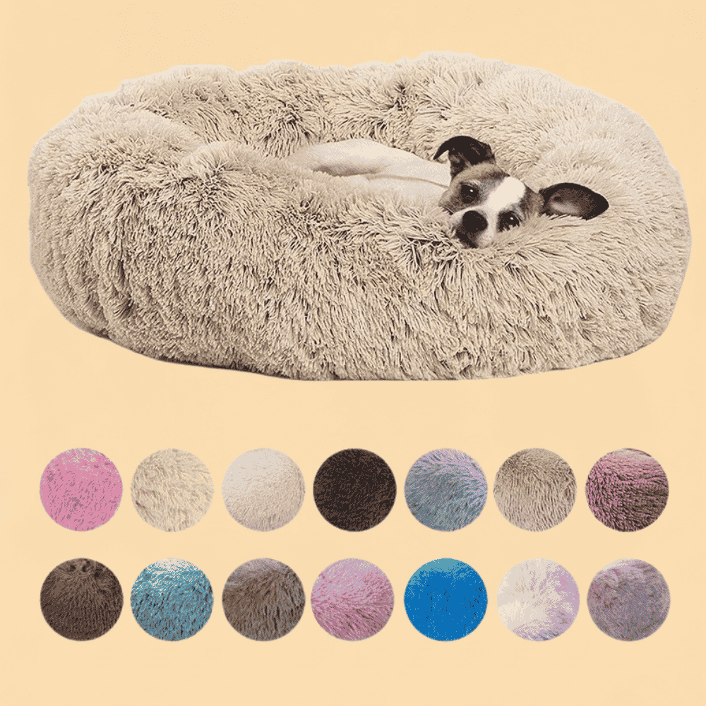 Cama Pet Redonda de Pelúcia Ultra Macia Nuvem