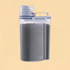 Porta Ração Hermético 2kg com Copo Medidor e Trava de Frescor
