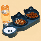 Comedouro Pet 3 em 1 Ergonômico com Bebedouro Automático