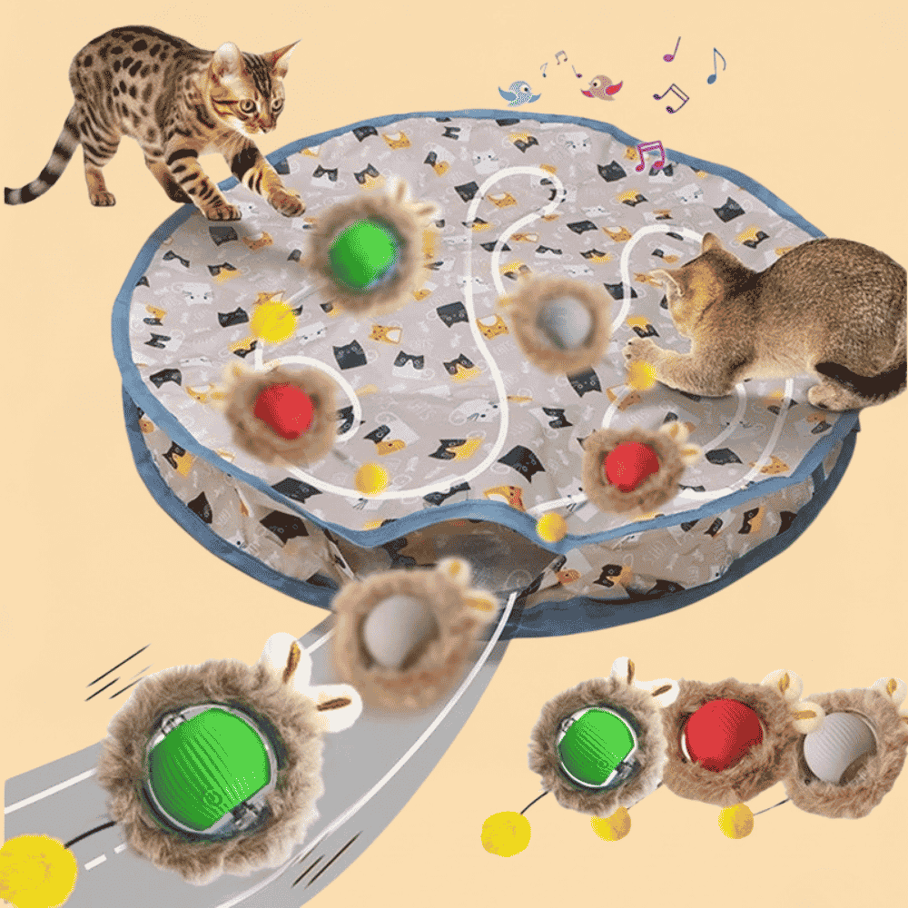 Bola Interativa Inteligente para Gatos com Bolsa Esconde Esconde