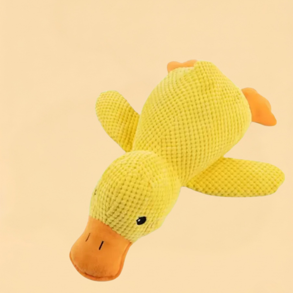 Brinquedo Pelucia Pato Interativo Limpa Dentes Caes