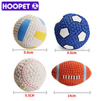HOOPET Pet Dog Toy Balls Squeak Puppy Toys Interesting Tennis Football Tooth Cleaning Toys for Dogs