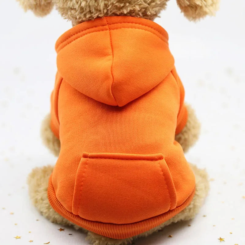 Solid Dog Hoodies Pet Clothes for Small Dogs Puppy Coat Jackets Sweatshirt for Chihuahua Doggie Cat Costume Cotton Pet Outfits